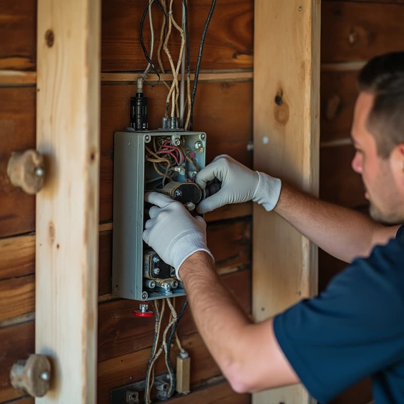 work process Old electrical wiring replacement process
