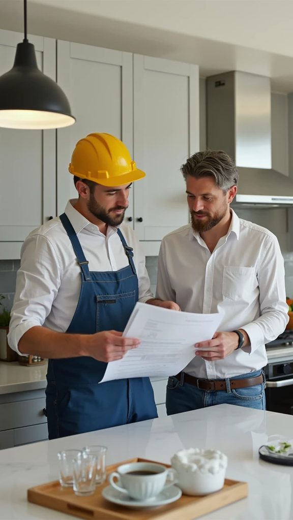 homeowner reviewing an electrical inspection report homeowner reviewing an electrical inspection report in San Francisco