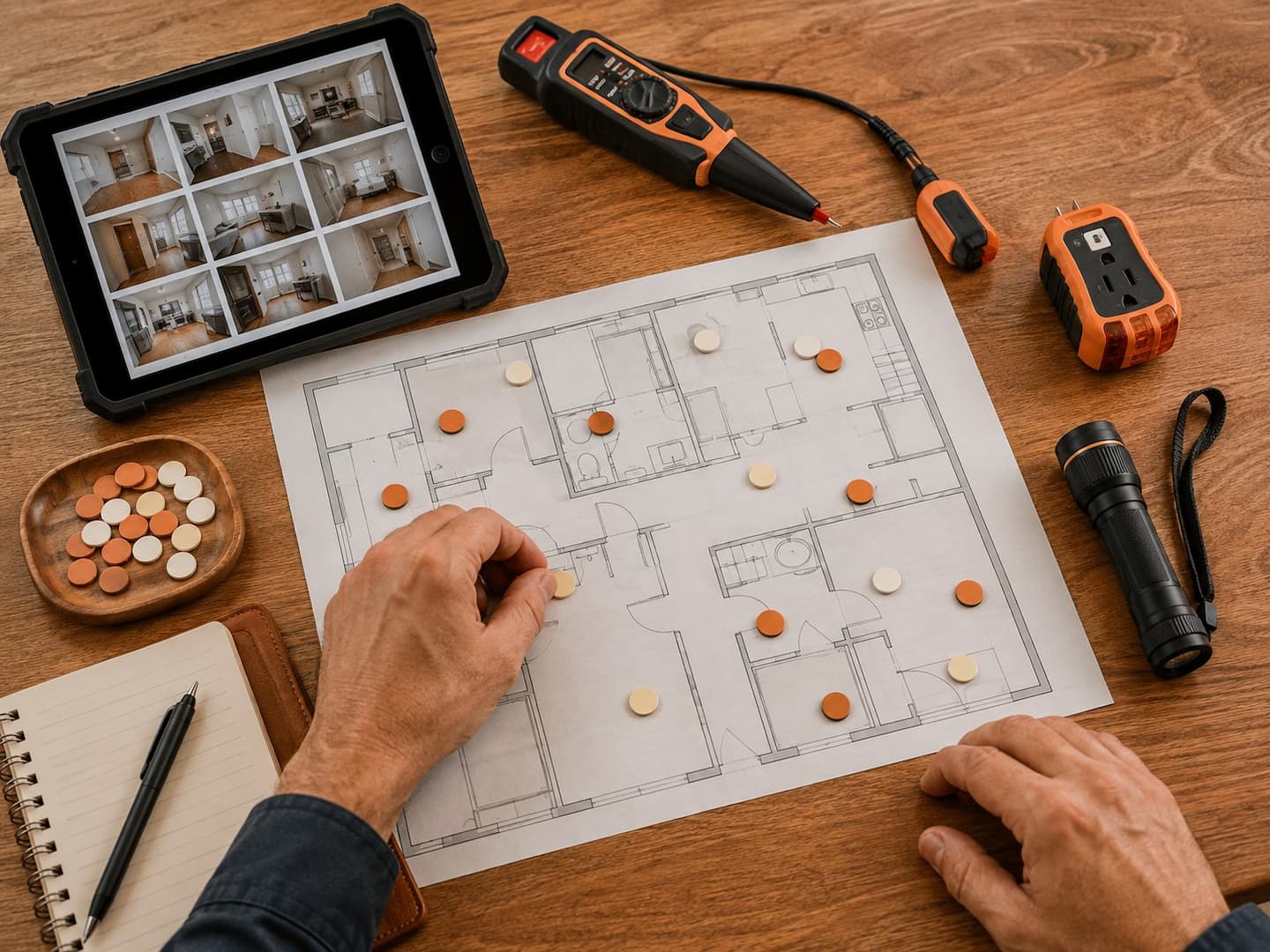 Location-based photo map from a San Francisco knob-and-tube wiring inspection